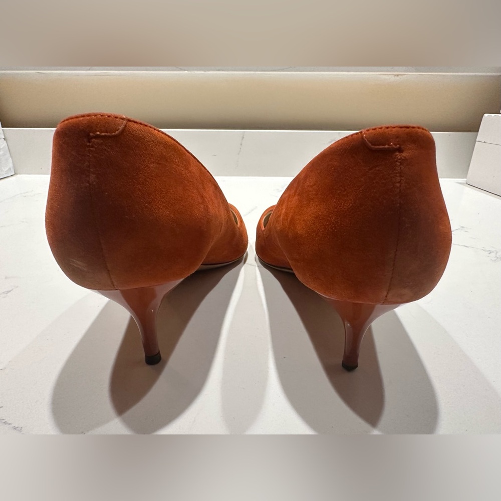 Jimmy Choo Romy Brown Suede Pumps - size 8.5 / IT 38.5 - Picture 4 of 5